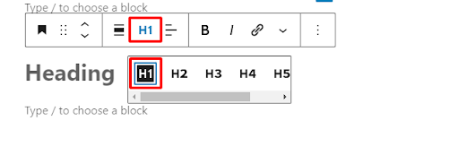 cara menambahkan h1 di wordpress langkah 2